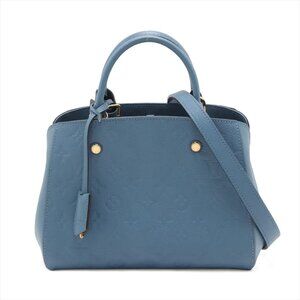 Louis Vuitton monogram empreinte Montaigne BB M44314 SP0149 Blue There was an RF